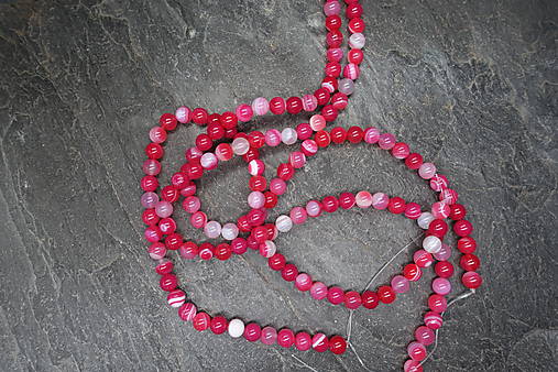 Minerály - Acháty krajkové 8mm / 48ks (2) - 18199325_