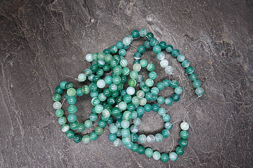 Minerály - Acháty krajkové 8mm / 48ks (5) - 18199335_