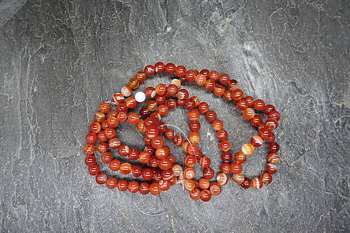 Minerály - Acháty krajkové 8mm / 48ks (6) - 18199341_