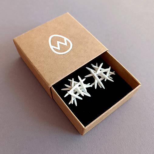 Porcelánové naušnice Mira – biele