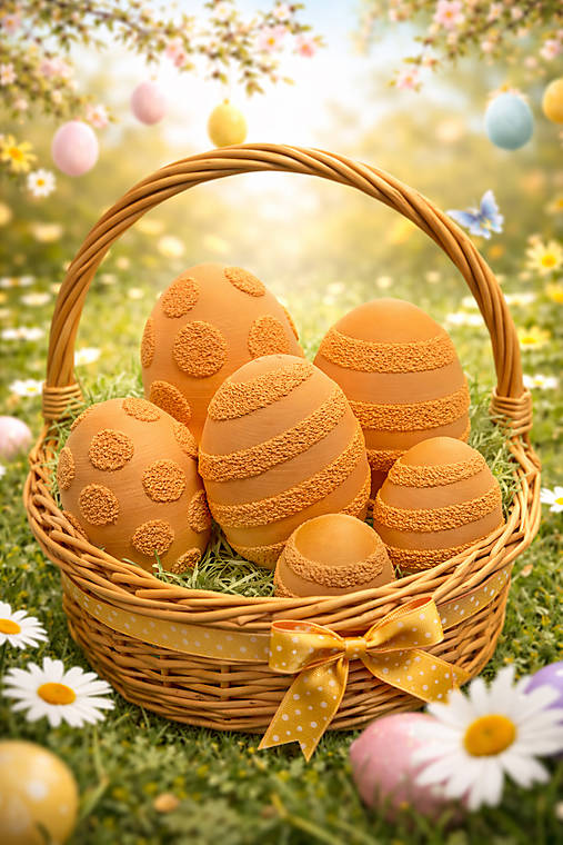 Moderné 3D veľkonočné vajíčka – dizajnová dekorácia do interiéru