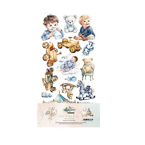 Papier - Scrapbook papier extra set Hello Baby Boy - 18201158_