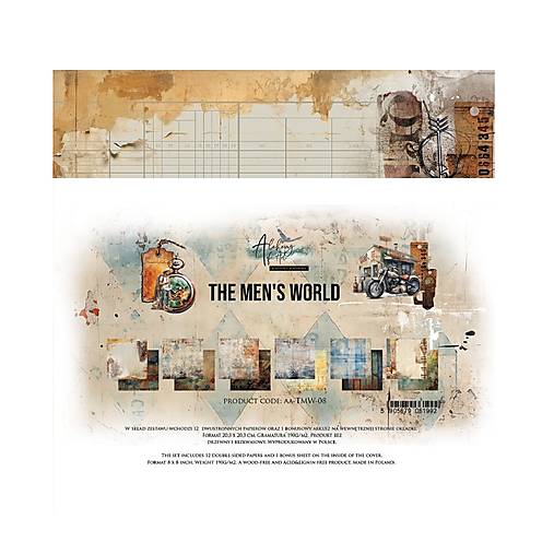 Papier - Scrapbook papier 8x8 The Men's World - 18201527_