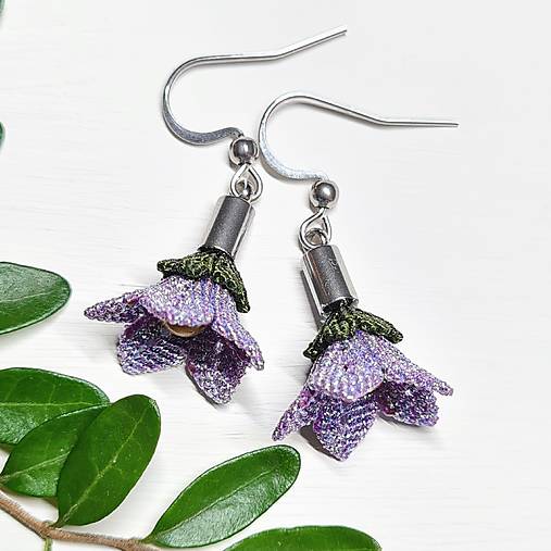 Náušnice - Makramé náušnice "Zvonky I" - 18201337_