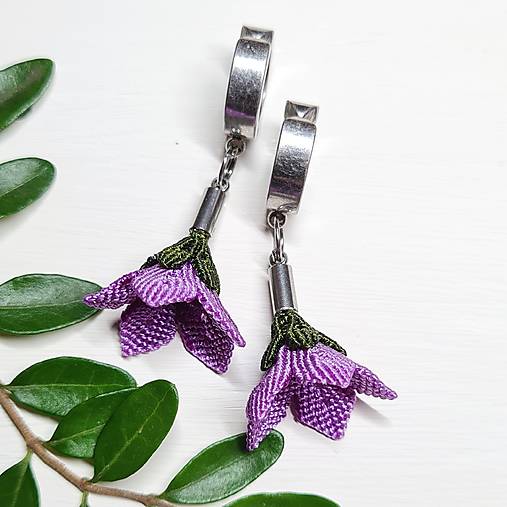 Náušnice - Makramé náušnice klipsy "Zvonky" - 18201360_