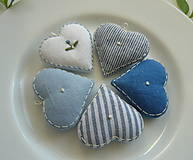 Dekorácie - Sada pastelových srdiečok- modrá - 18201358_