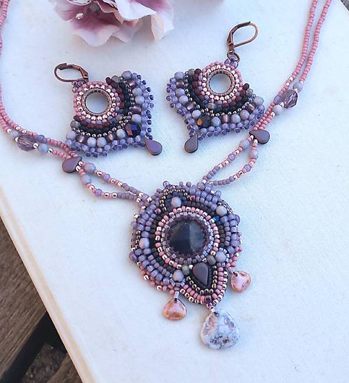 Sady šperkov - Sada lila - 18201138_