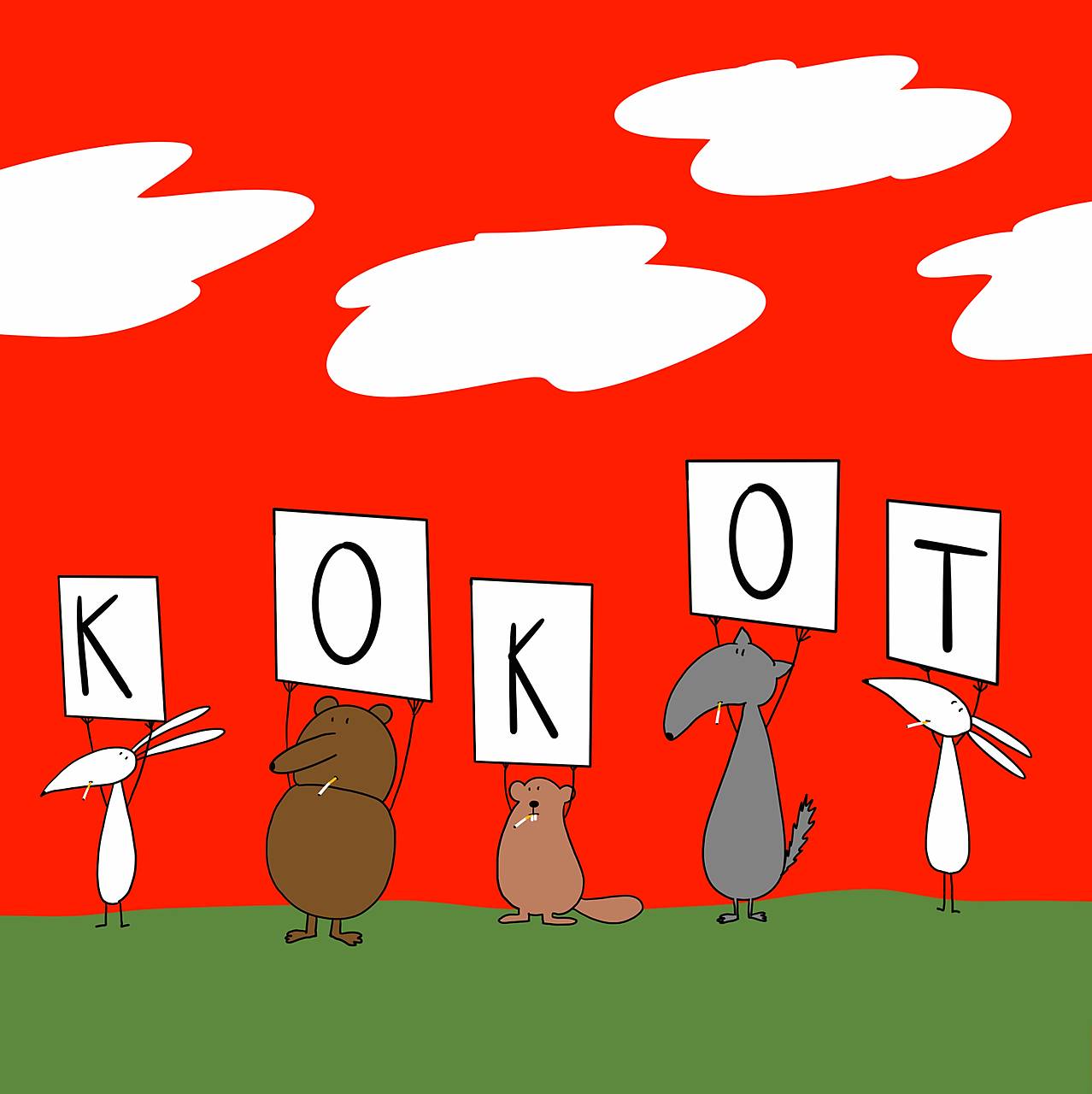 Červený kkt, Giclée art print 30x36cm