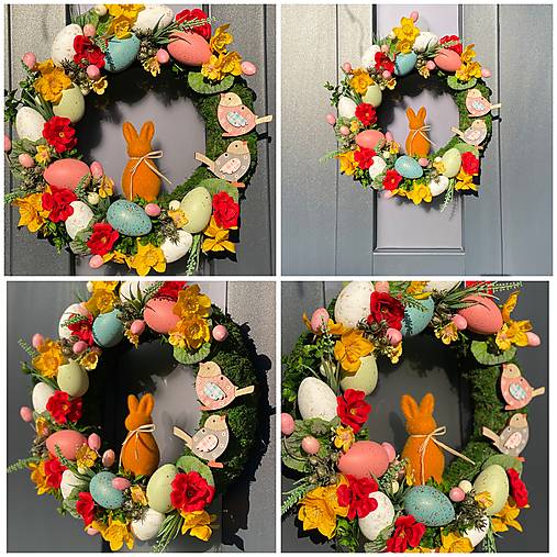 Veľkonočný veniec na dvere dekorácia Veľká NOC