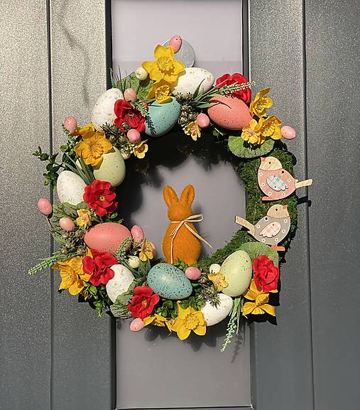 Veľkonočný veniec na dvere dekorácia Veľká NOC