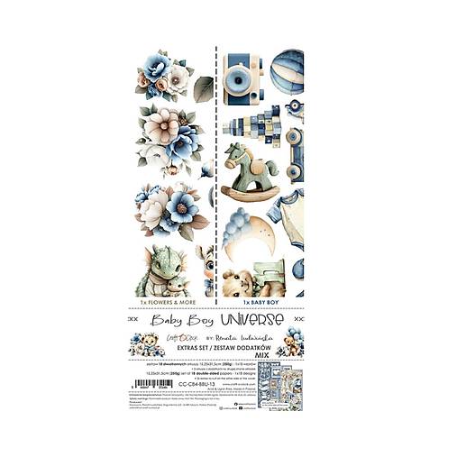 Papier - Scrapbook papier 6x12 Baby Boy Universe Mix - 18202764_