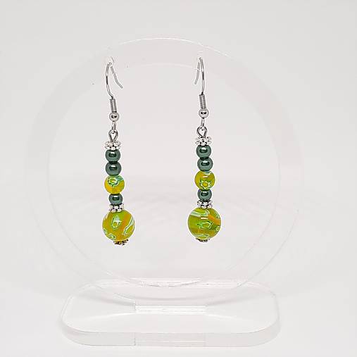 Náušnice MILLEFIORI (zelená)