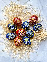 Dekorácie - Modro-červené kraslice do košíka - 18202852_