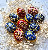 Dekorácie - Modro-červené kraslice do košíka - 18202853_