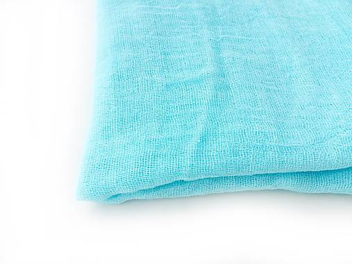 Šály a nákrčníky - "tyrkys pastel" bavlnený  šál  skladom - 18202521_