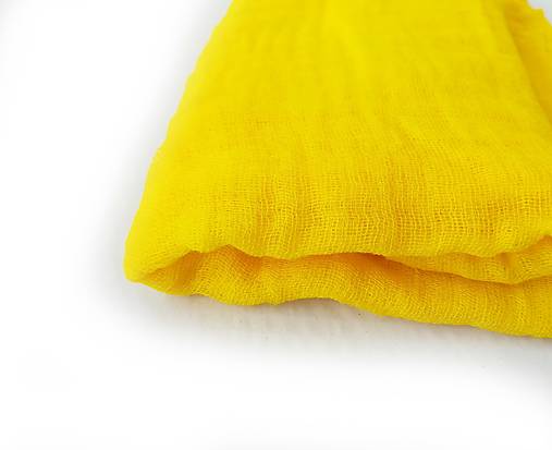 Šály a nákrčníky - "brutal yellow" bavlnený  šál  skladom - 18202556_