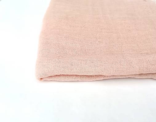 Šály a nákrčníky - "nude" bavlnený  šál  skladom - 18202604_