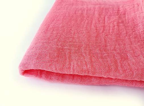 Šály a nákrčníky - "salmon pastel" bavlnený  šál  skladom - 18202621_