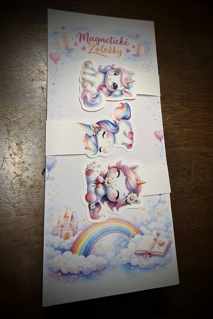 Magnetická záložka do knihy - sada UNICORN