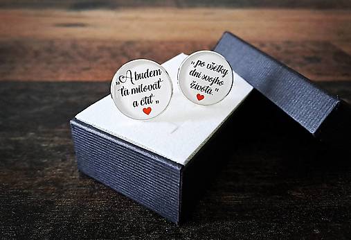 Pánske šperky - Svadobné manžetové gombíky - 18206755_