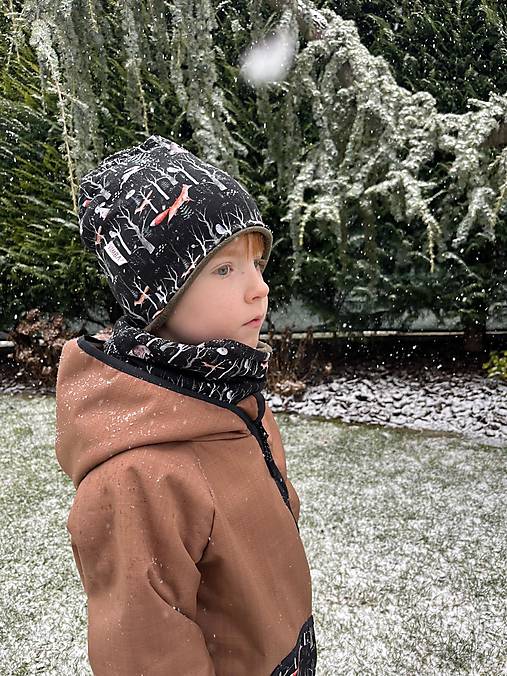 Čiapka/nákrčník na zimu "horou hlbokou"