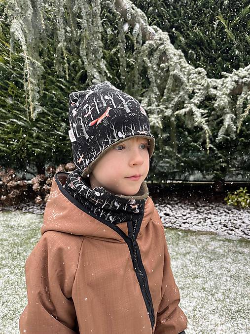Čiapka/nákrčník na zimu "horou hlbokou"