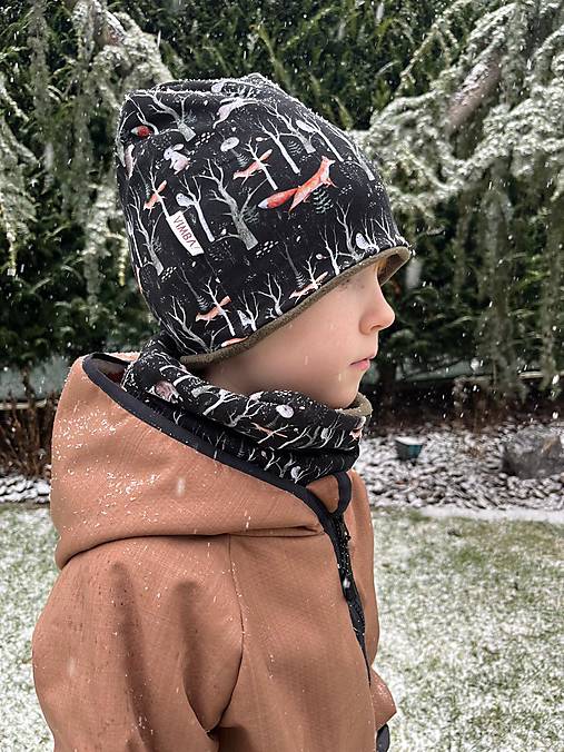 Čiapka/nákrčník na zimu "horou hlbokou"