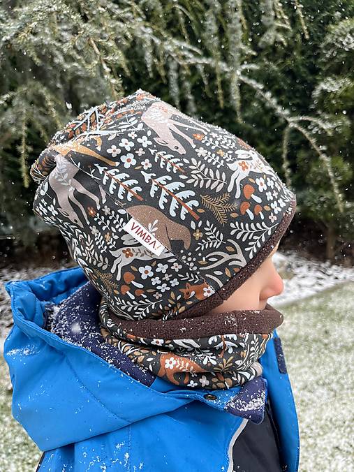 Čiapka/nákrčník na zimu "na čistinke"