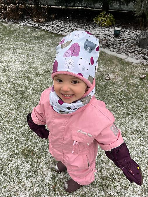 Čiapka/nákrčník na zimu "bears"