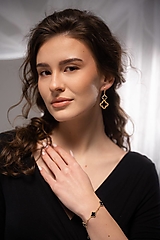 Náušnice - náušnice Zoja čierne - 18205775_