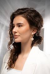 Náušnice - náušnice Zoja biele - 18205892_