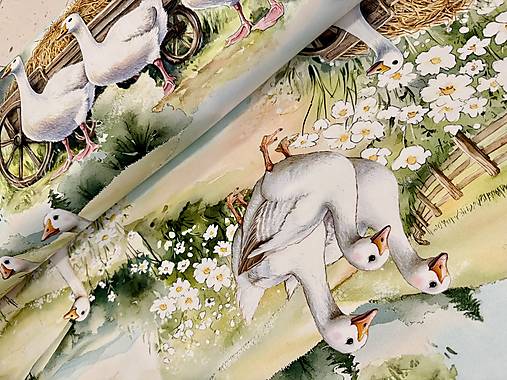 100%  3 D BAVLNA DEKOR/ HUSKY NA DVORE