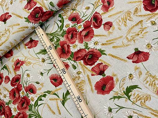 BAVLNA DEKOR / ČERVENÉ MAKY