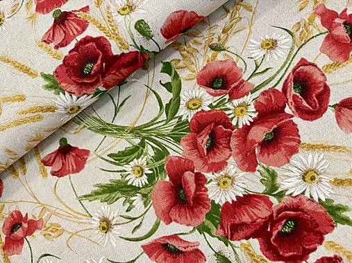 BAVLNA DEKOR / ČERVENÉ MAKY