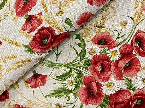 BAVLNA DEKOR / ČERVENÉ MAKY