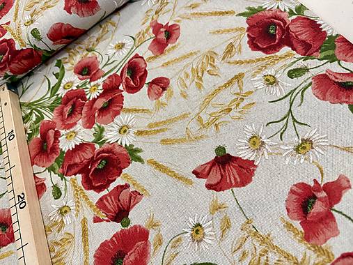 BAVLNA DEKOR / ČERVENÉ MAKY