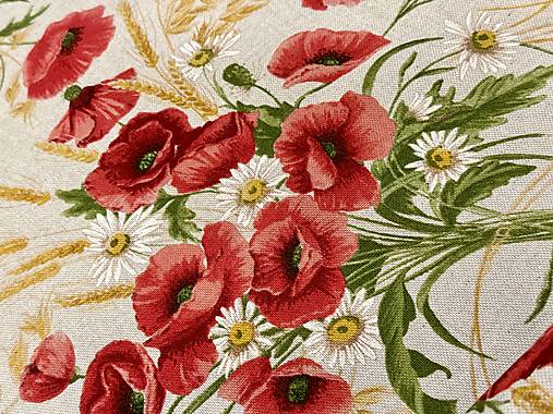 BAVLNA DEKOR / ČERVENÉ MAKY