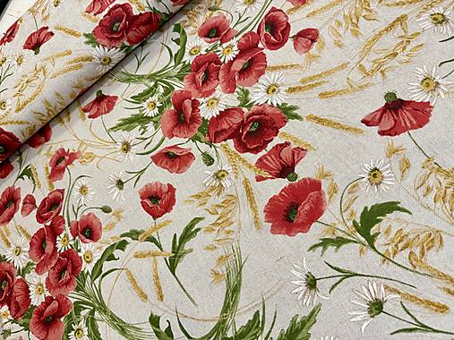 BAVLNA DEKOR / ČERVENÉ MAKY