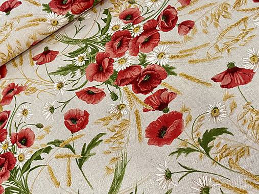 BAVLNA DEKOR / ČERVENÉ MAKY