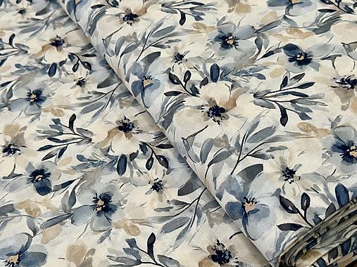 100% BAVLNA 3 D KVETINY