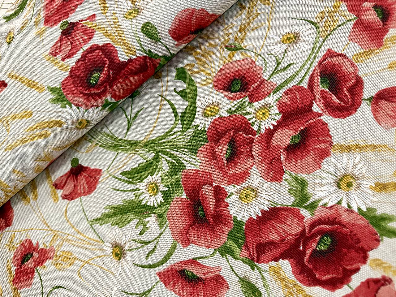 BAVLNA DEKOR / ČERVENÉ MAKY