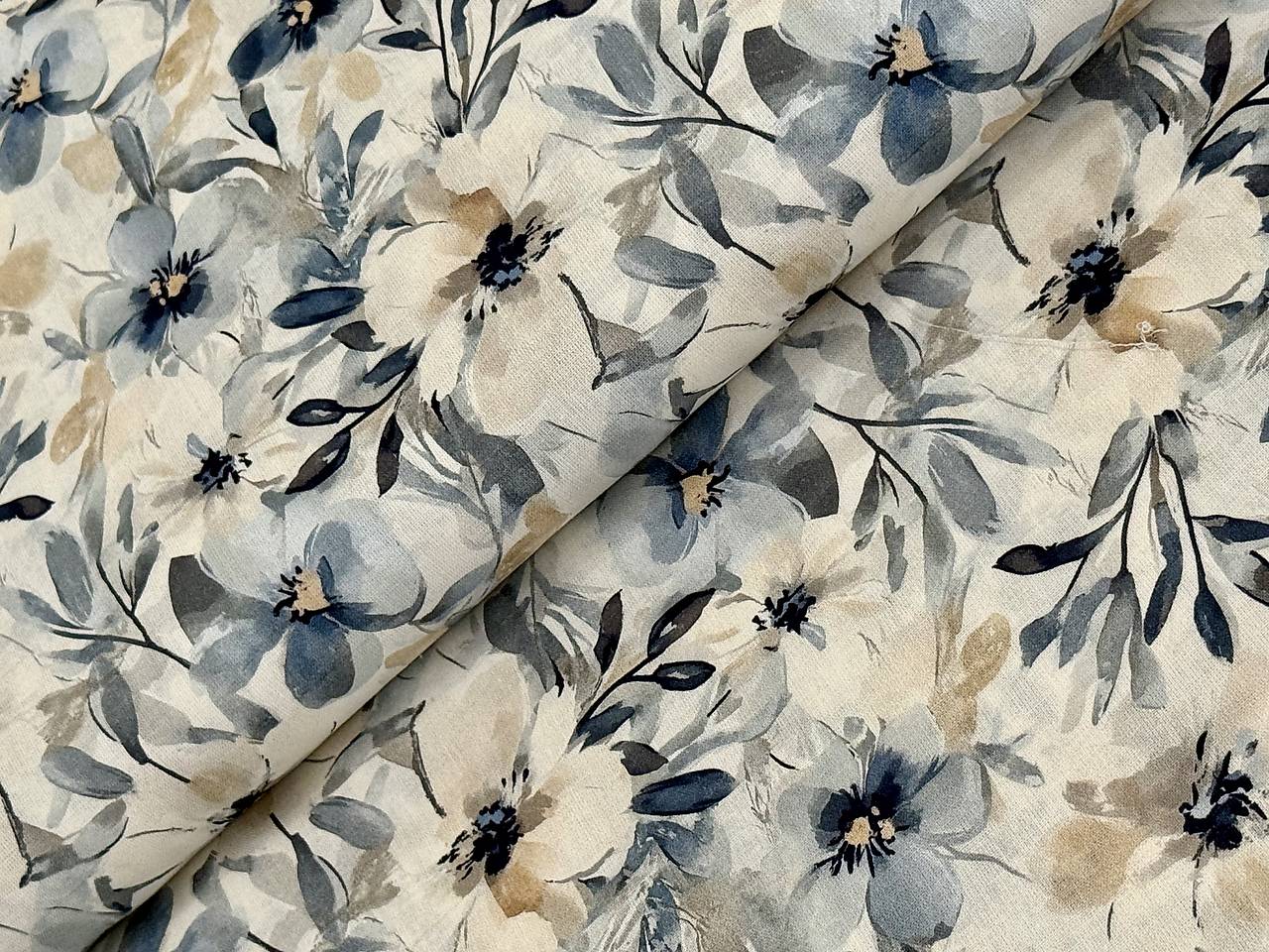 100% BAVLNA 3 D KVETINY