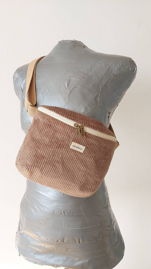 Kabelky - Crossbody kabelka Lilly (S béžový menčester) - 18205396_