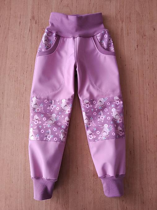 Detské oblečenie - Softshellové nohavice zajačiky - 18205779_