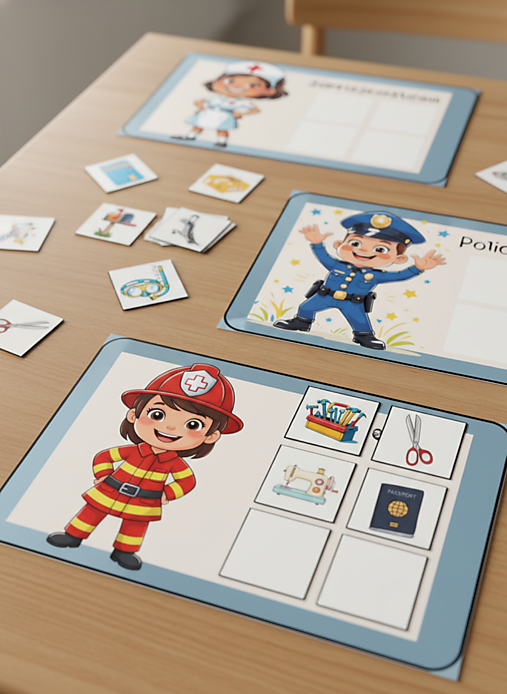 Hračky - Kto čím bude? Hra o povolaniach - 18204383_