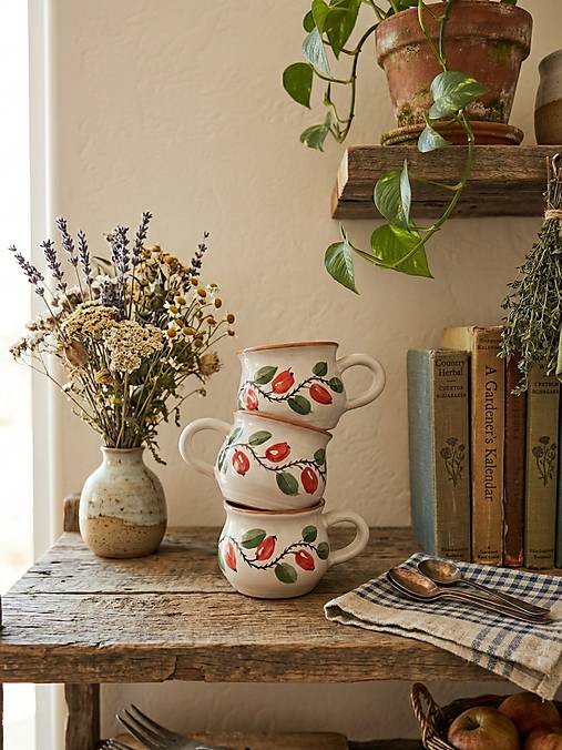 Nádoby - Espresso Hrnček - Šípkový Raj (zaoblený vzor) - 18206296_