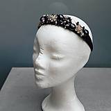 Ozdoby do vlasov - Dolce Vita Flowers Black ... čelenka - 18208620_