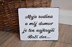 Dekorácie - Biela tabuľka Moja rodina... - 18208304_
