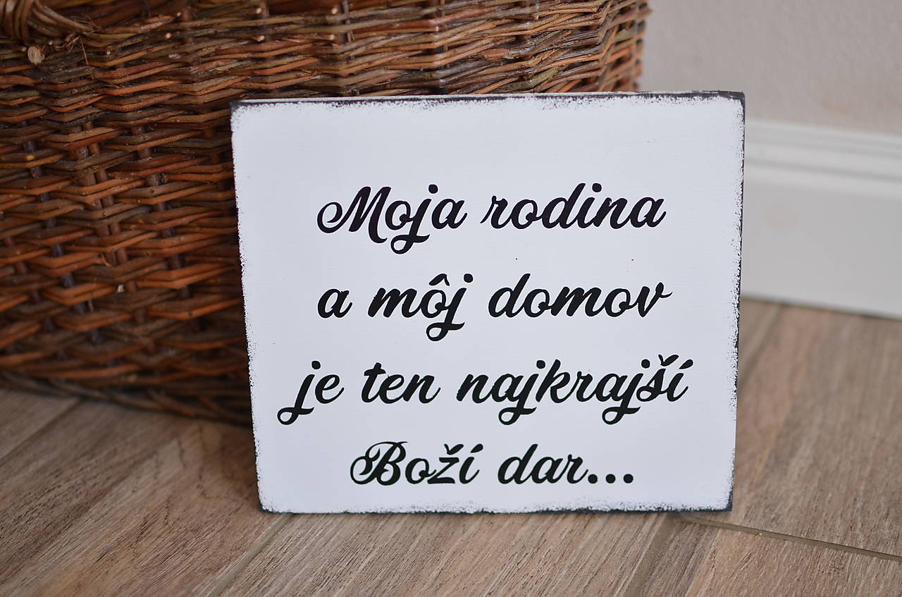 Biela tabuľka Moja rodina...
