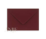 Papiernictvo - Bordová obálka C6 - 18208994_